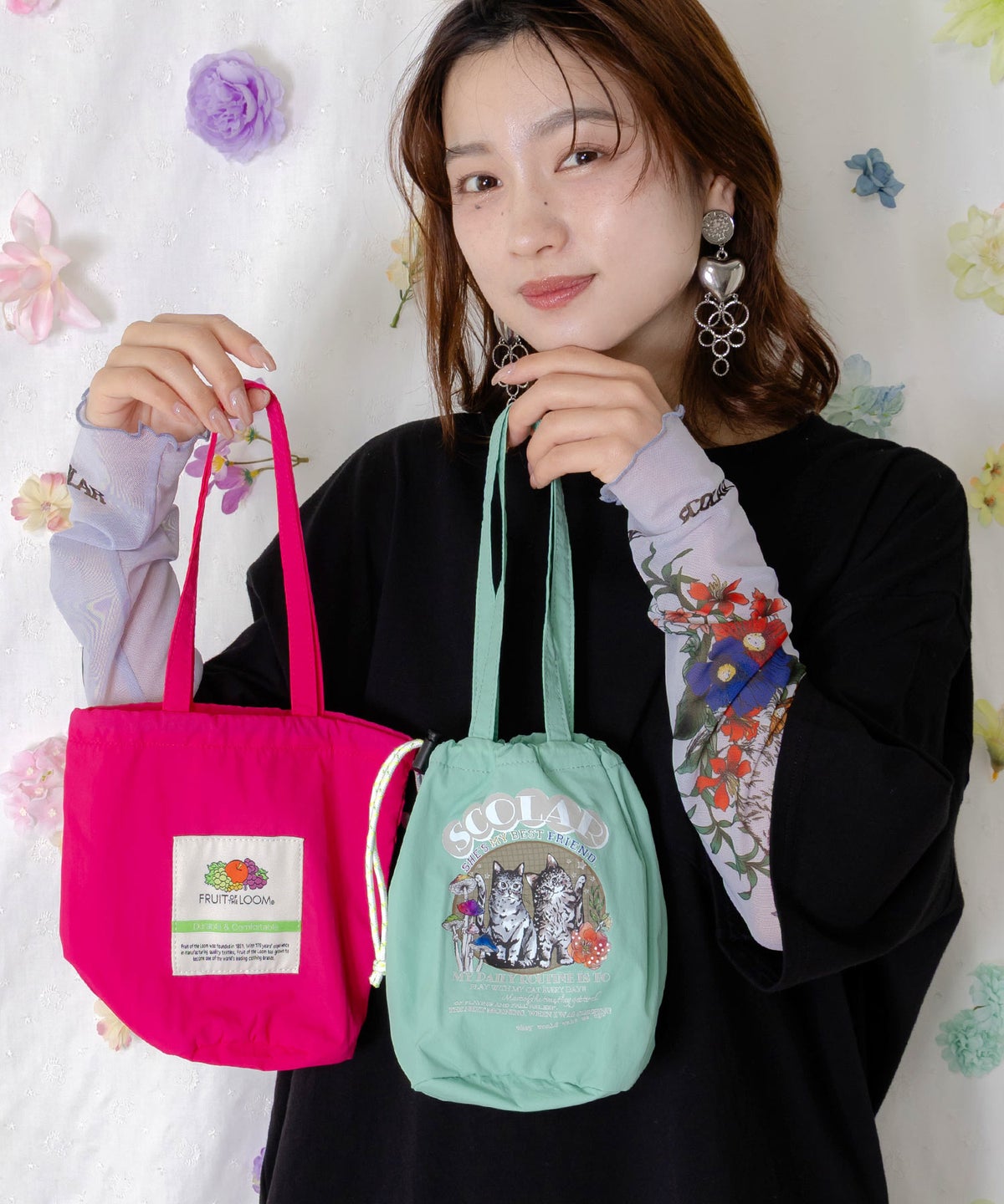 FRUIT OF THE LOOM×ScoLarコラボ ナイロンミニバッグ-2