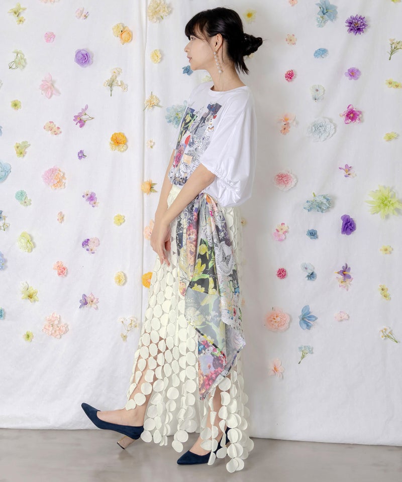 巻きスカート付き サークルレーススカート-3