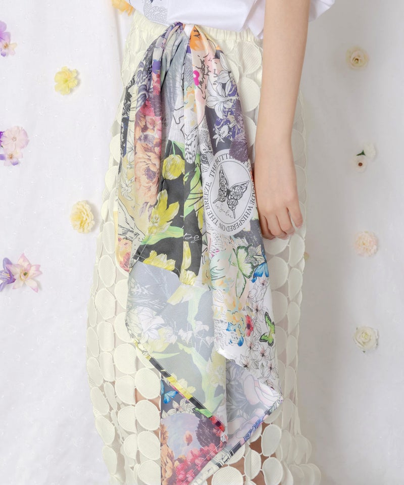 巻きスカート付き サークルレーススカート-5