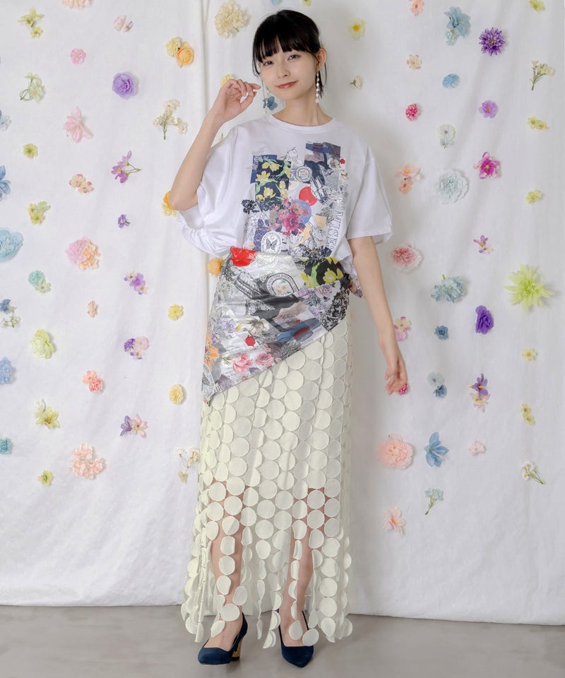 巻きスカート付き サークルレーススカート-8