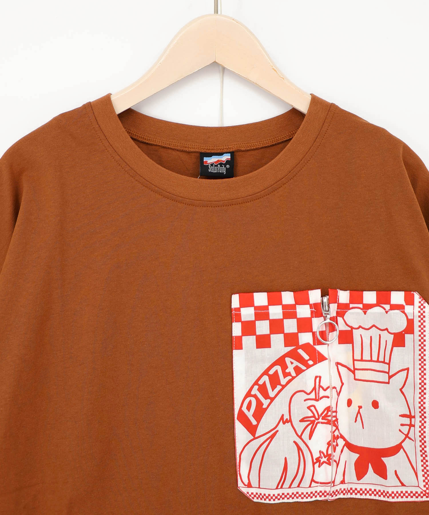 362101：ポケットギミック付き ピザ屋ネコ＆クマ柄Tシャツの通販-ScoLar
