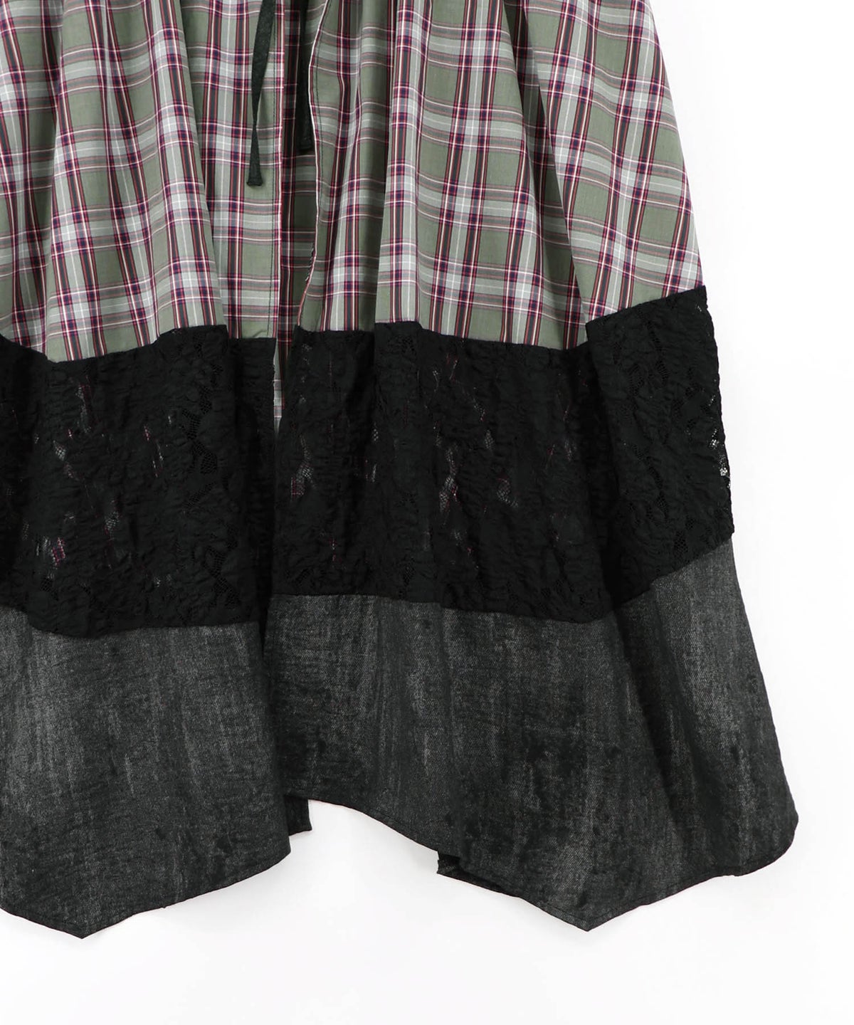 ストライプorチェック パンダ刺繍キャミワンピース-27