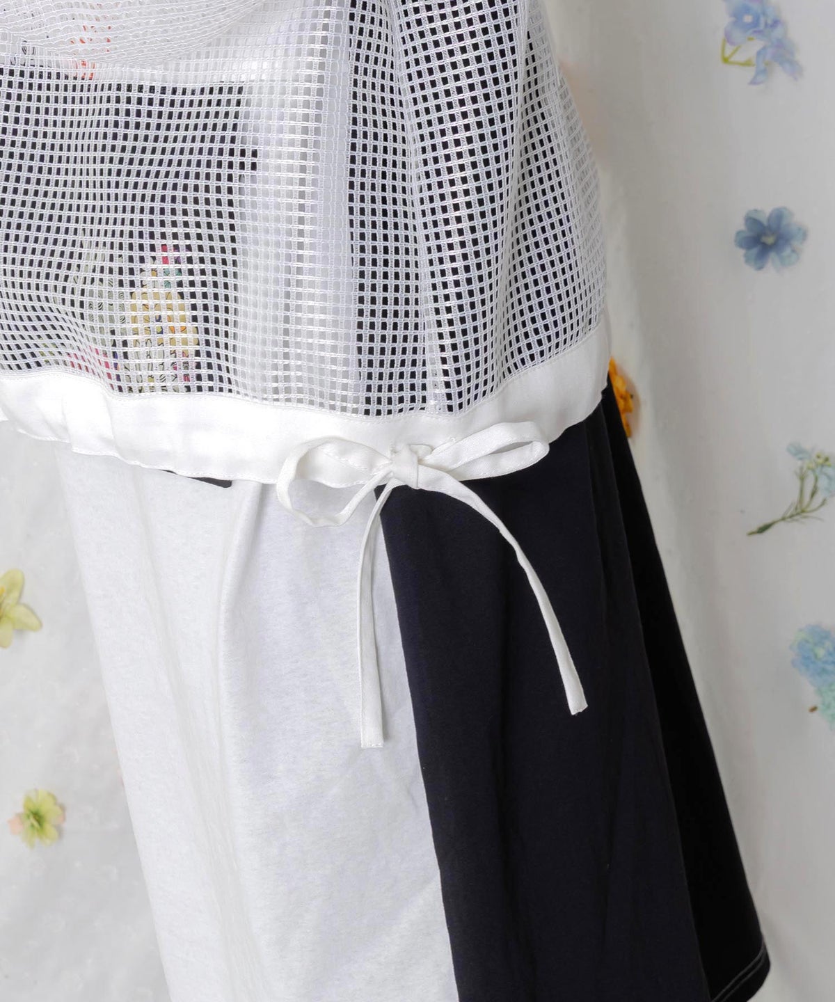 アップリケ付きメッシュレースシアーブルゾン-10