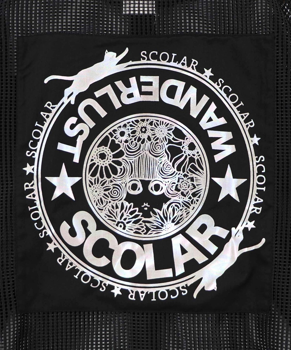 アップリケ付きメッシュレースシアーブルゾン-17