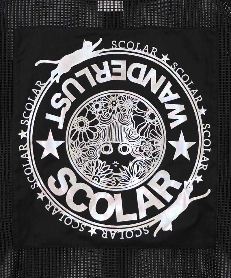 アップリケ付きメッシュレースシアーブルゾン-17