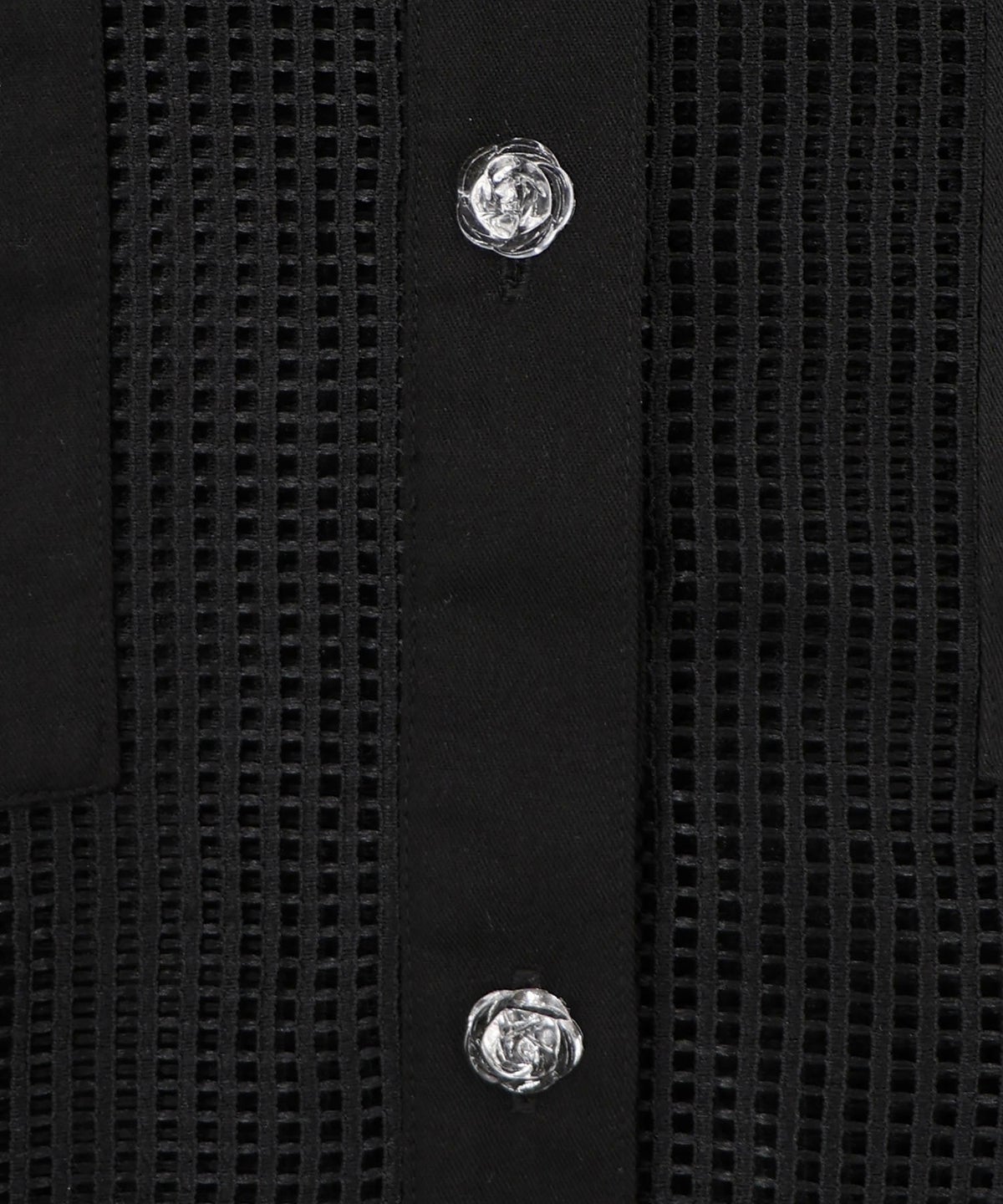 アップリケ付きメッシュレースシアーブルゾン-20