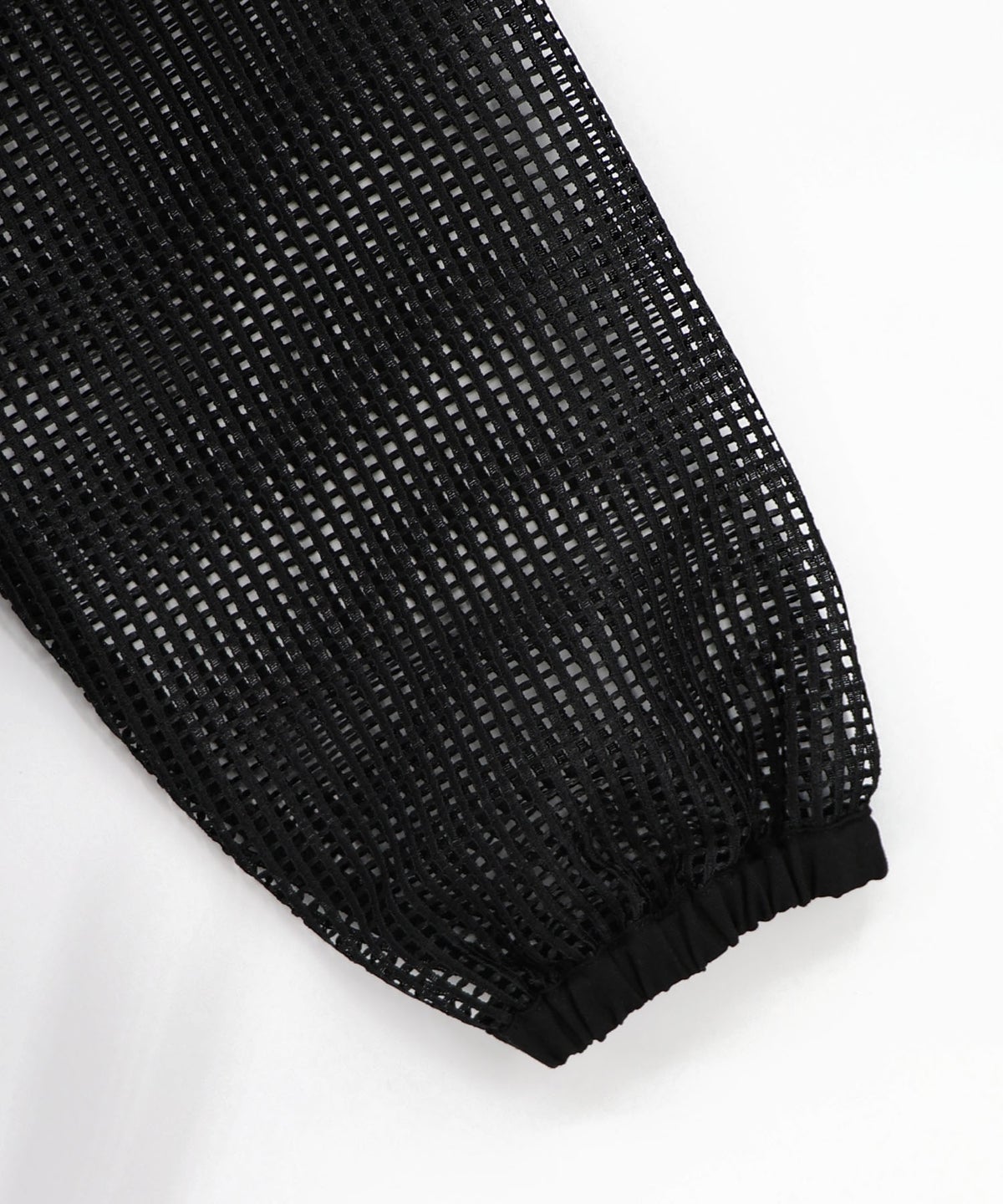 アップリケ付きメッシュレースシアーブルゾン-22