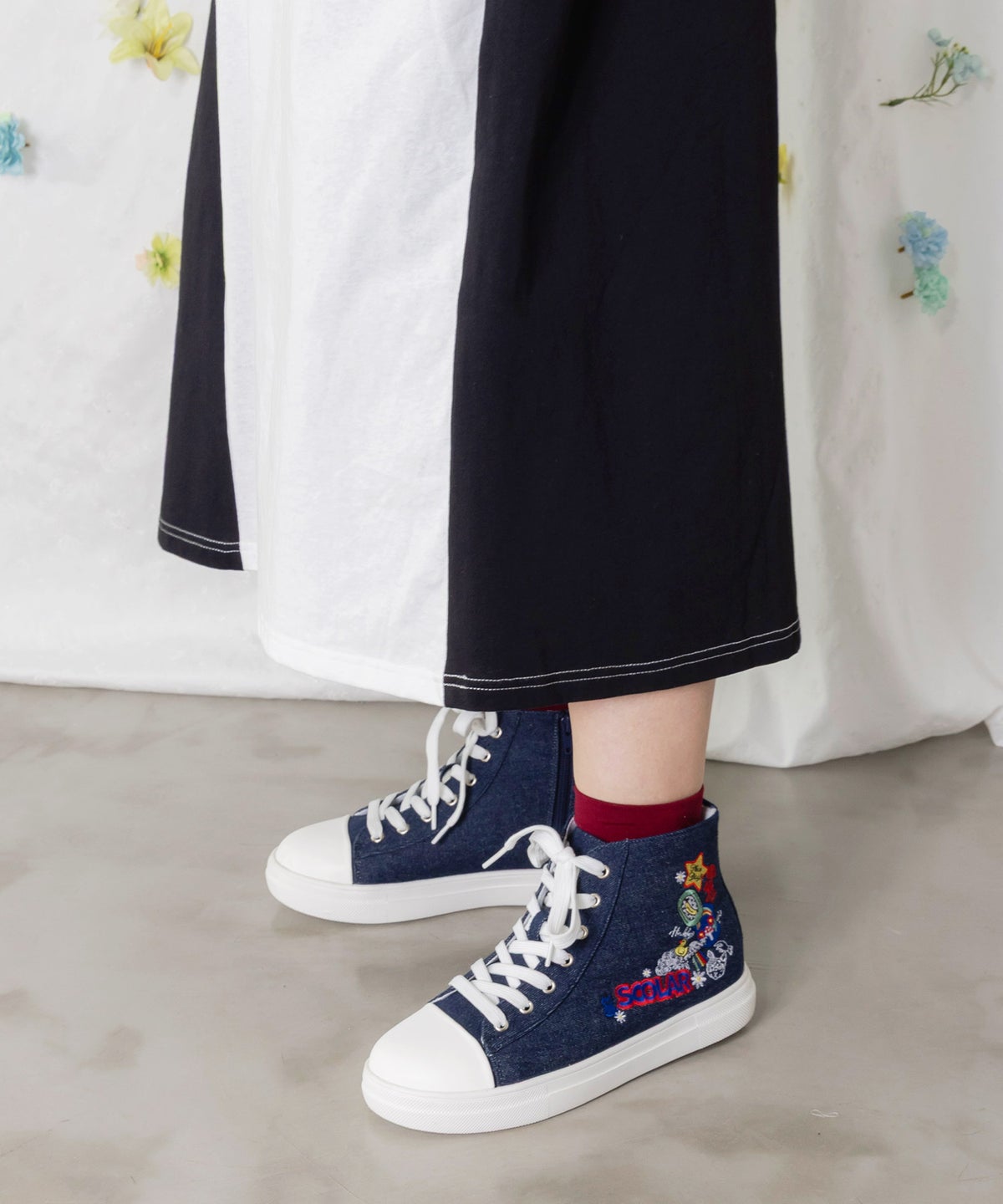 取り外し可能サコッシュ付き ポップ柄配色ワンピース-6