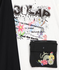 取り外し可能サコッシュ付き ポップ柄配色ワンピース-17