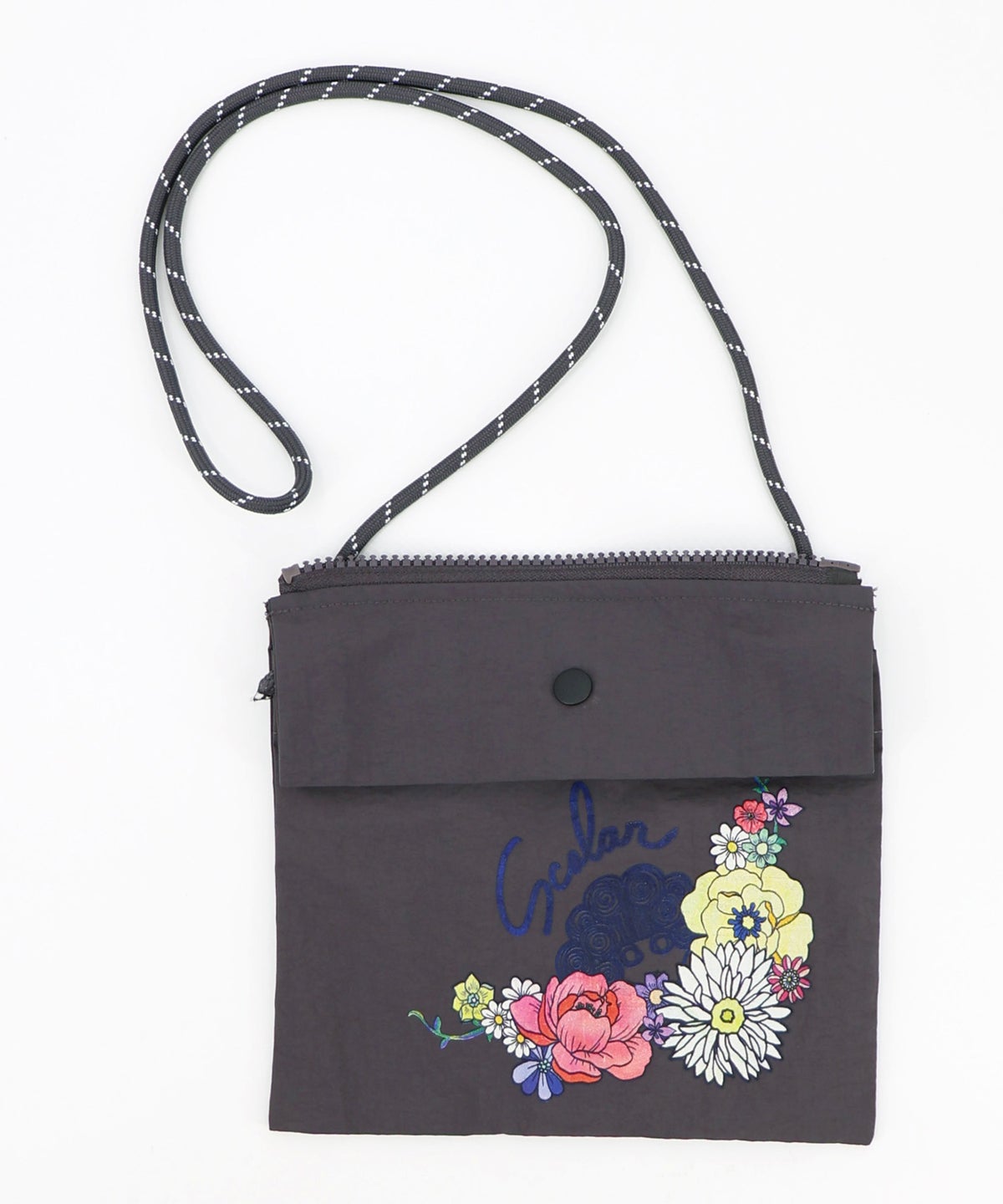 取り外し可能サコッシュ付き ポップ柄配色ワンピース-21