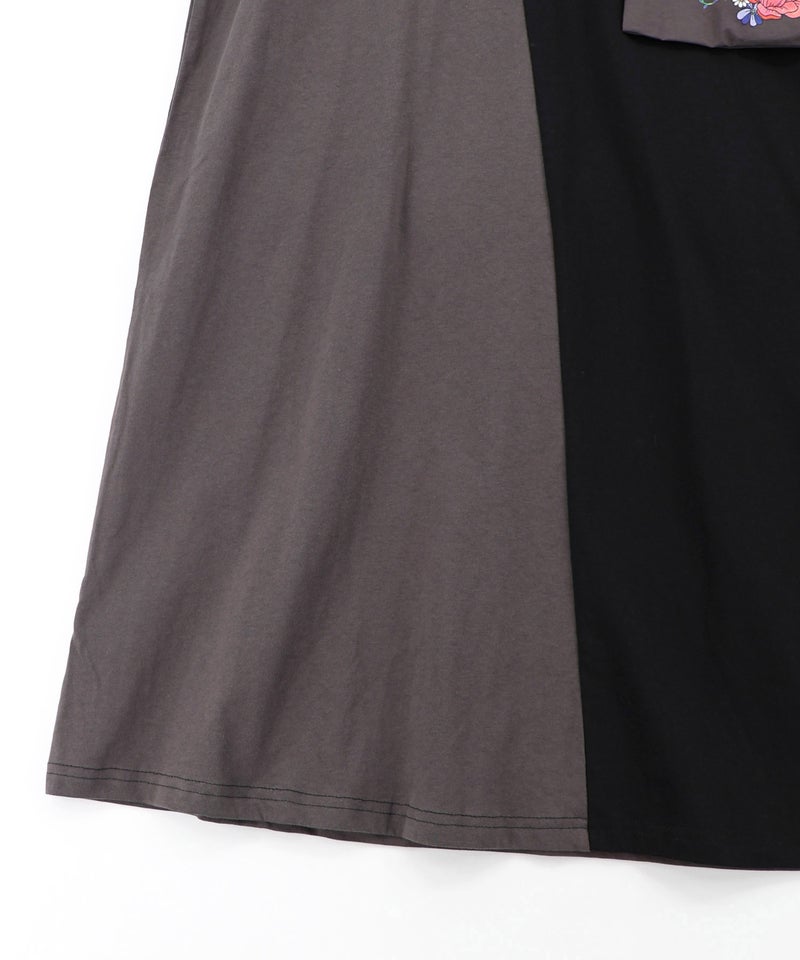 取り外し可能サコッシュ付き ポップ柄配色ワンピース-25