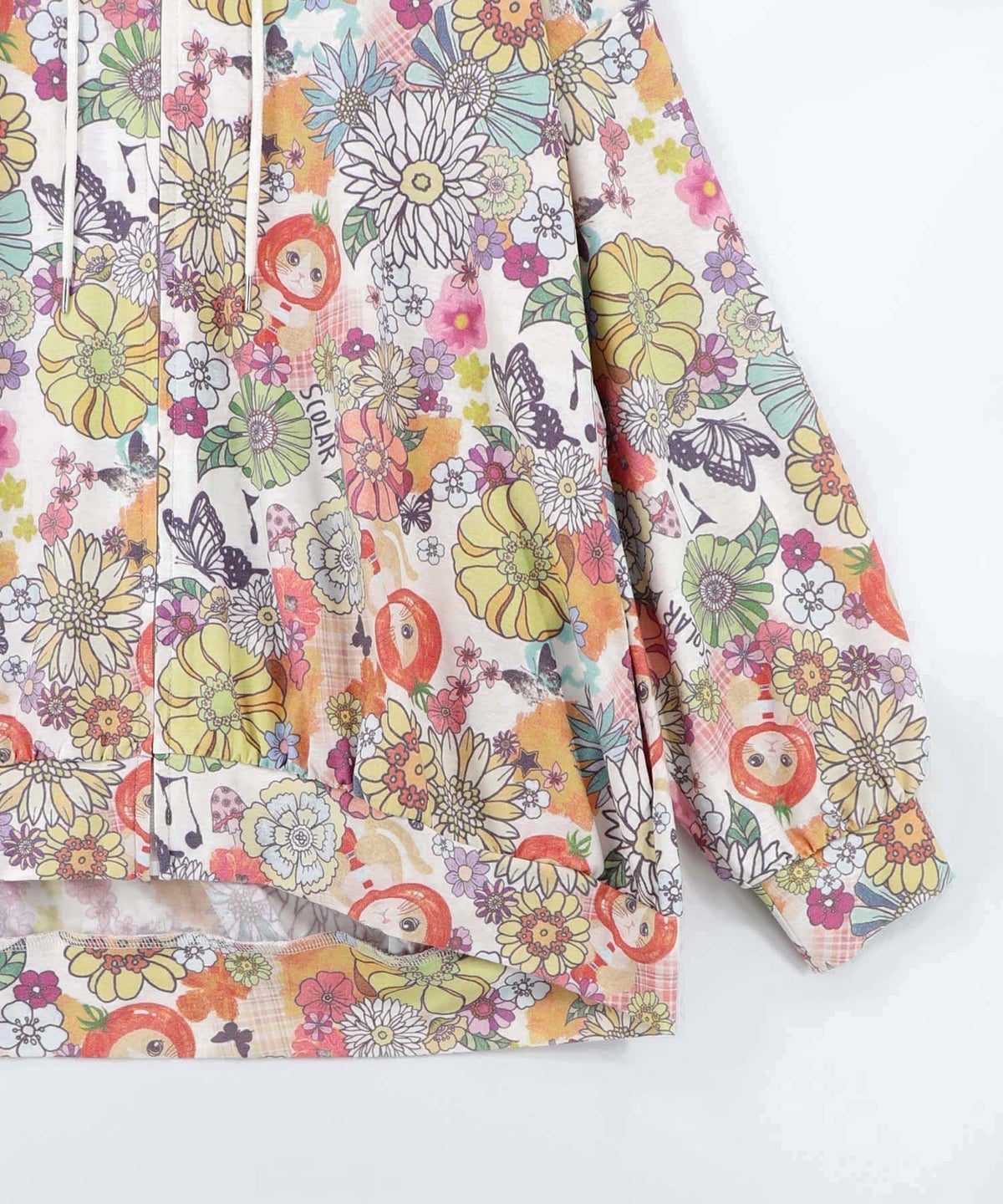 トマトにゃんこ×花柄 接触冷感パーカー-20