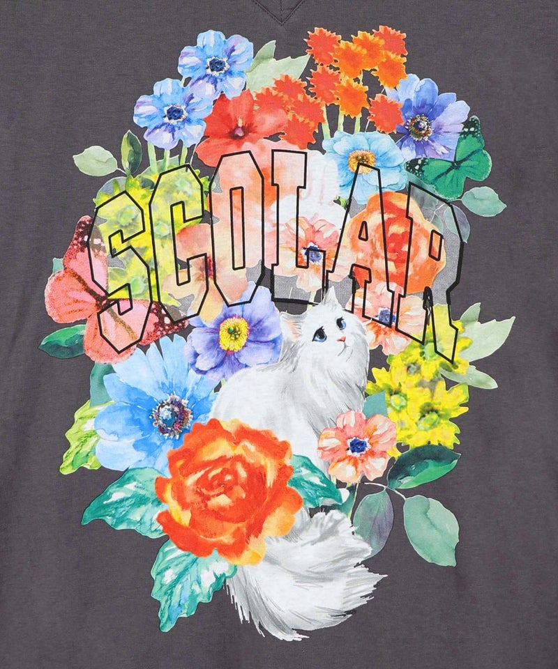 花ネコプリント 接触冷感ワンピース-9