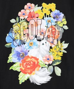 花ネコプリント 接触冷感ワンピース-11