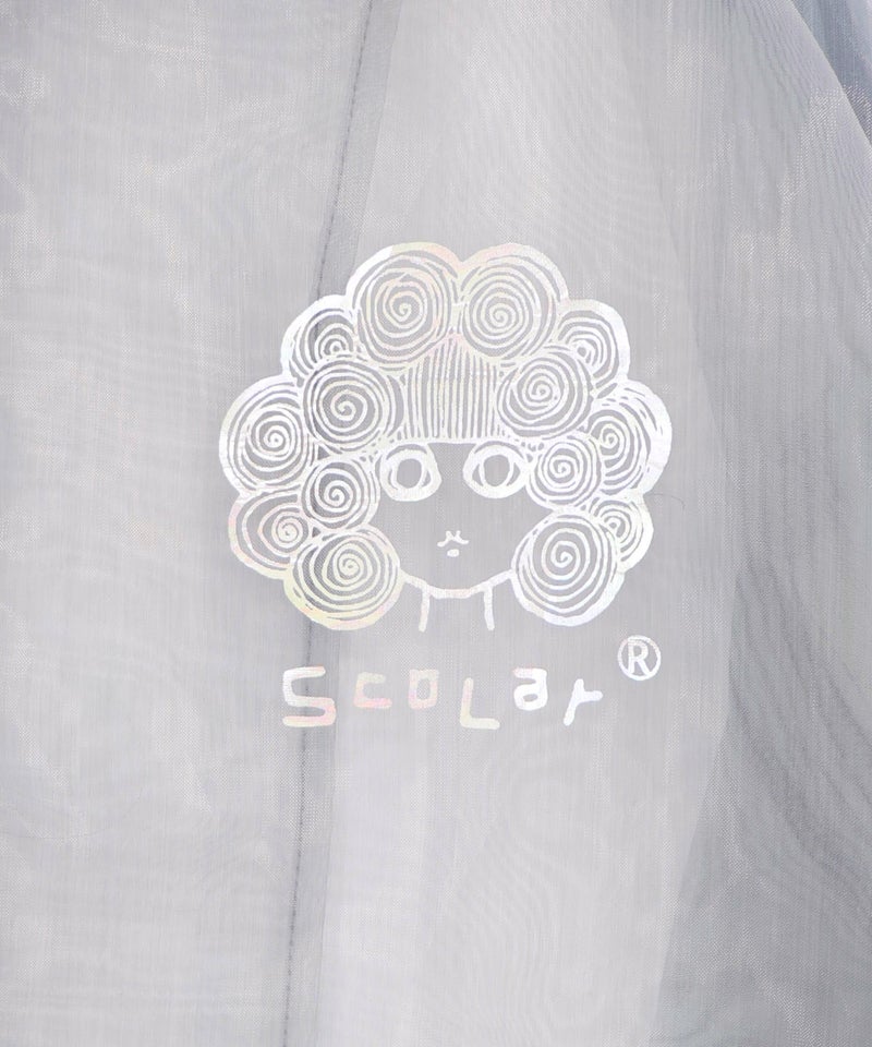 オーガンジー×ナイロン 異素材シアーブルゾン-11