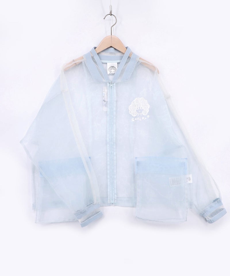 オーガンジー×ナイロン 異素材シアーブルゾン-14