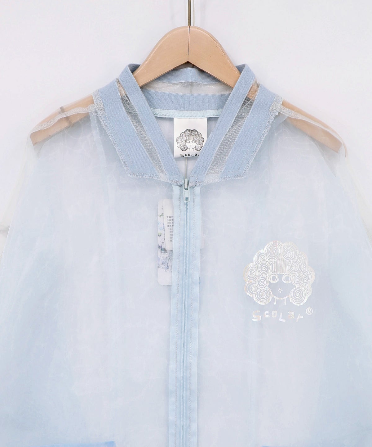 オーガンジー×ナイロン 異素材シアーブルゾン-16