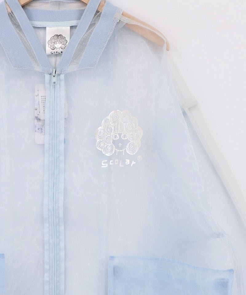 オーガンジー×ナイロン 異素材シアーブルゾン-17