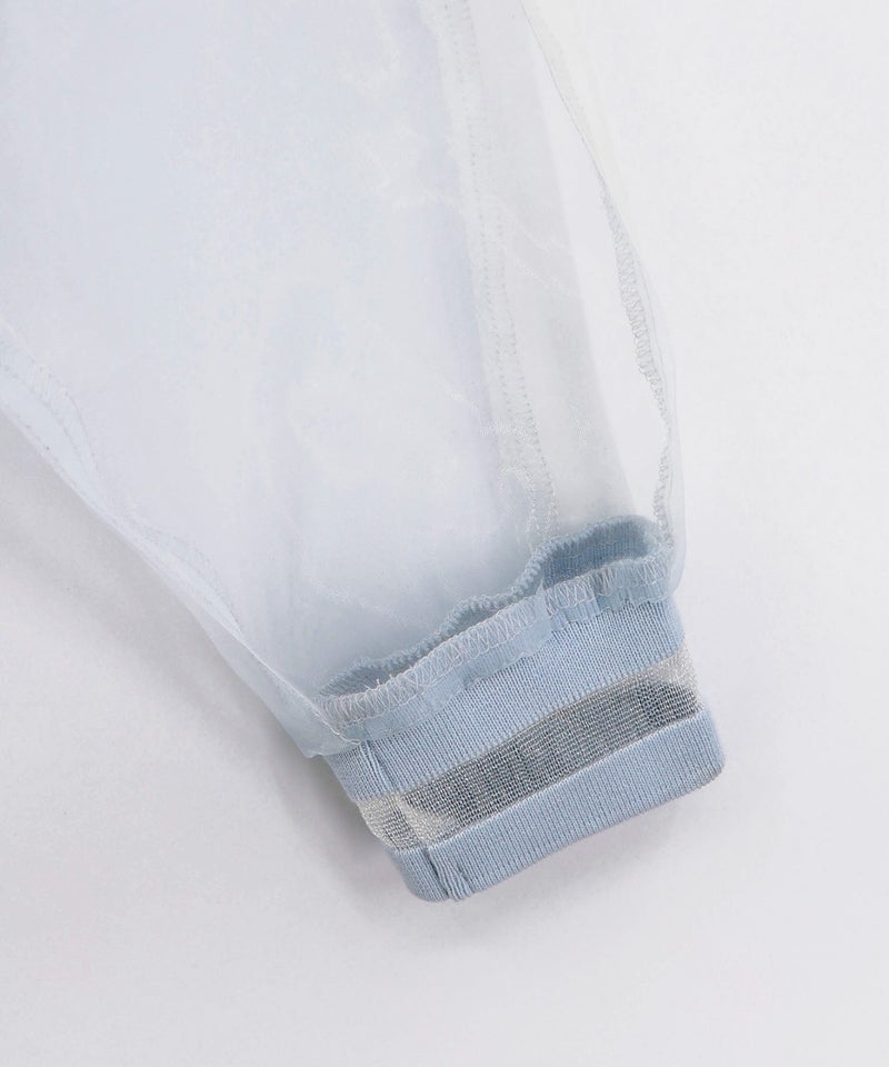 オーガンジー×ナイロン 異素材シアーブルゾン-19