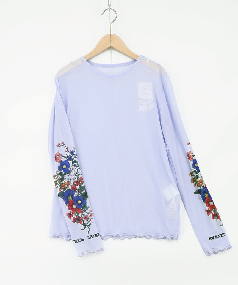 花ネコプリント袖チュールインナー-6