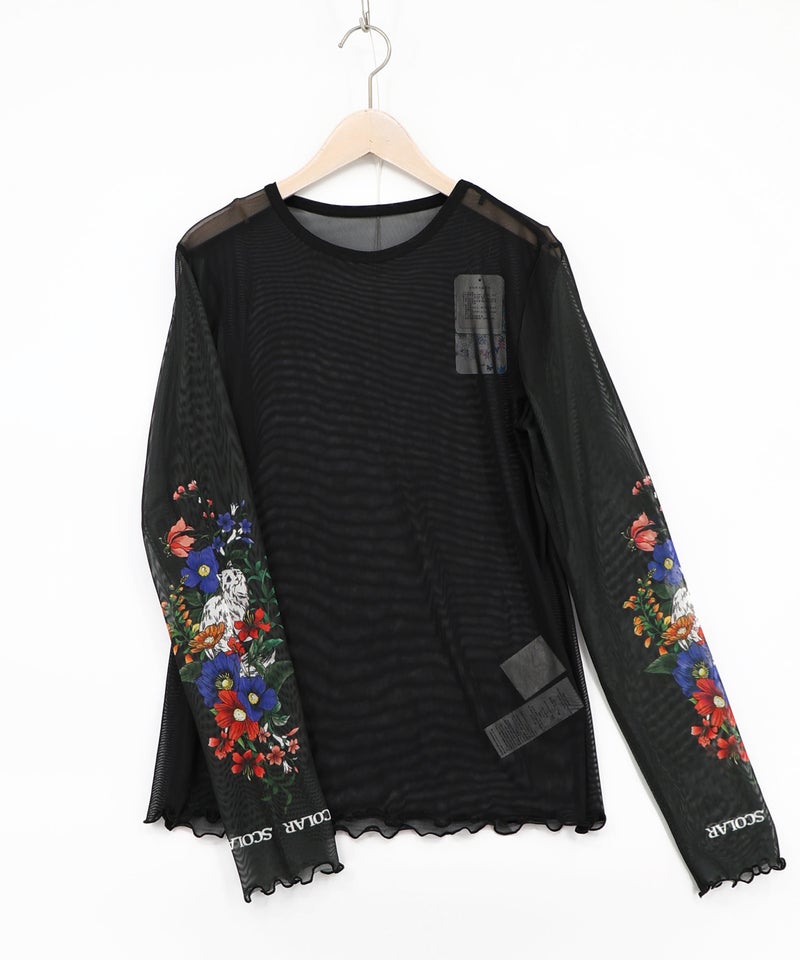 花ネコプリント袖チュールインナー-8