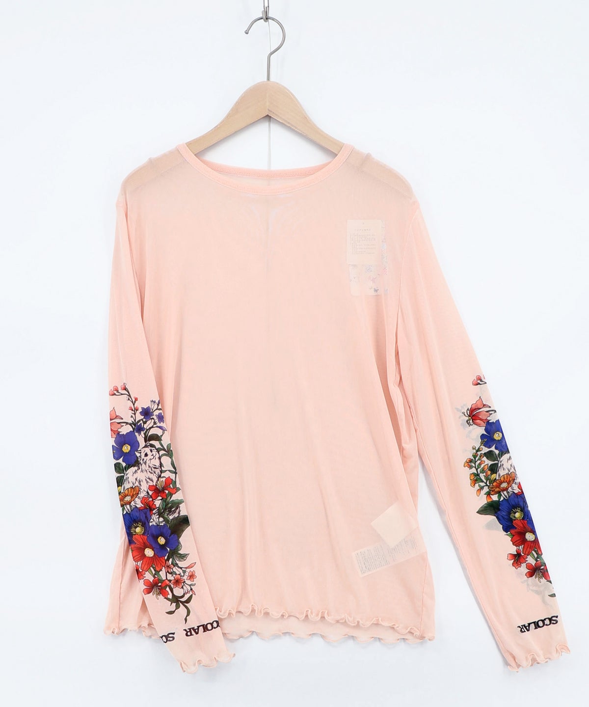 花ネコプリント袖チュールインナー-10