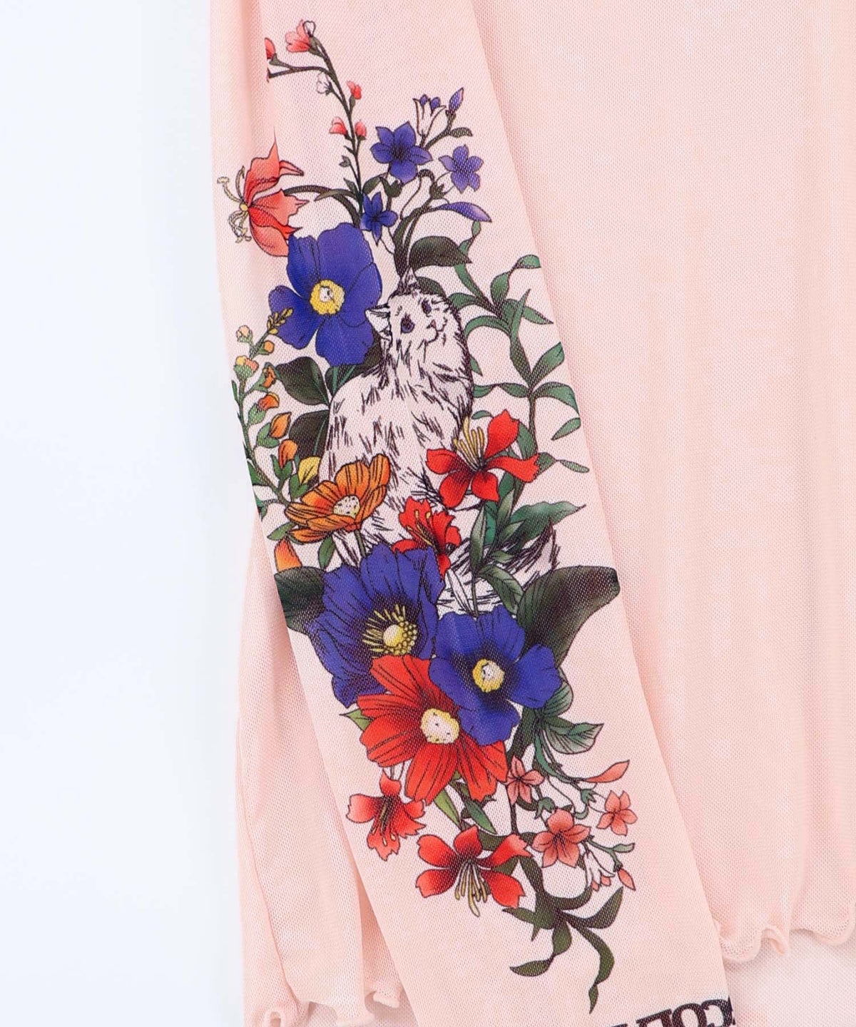 花ネコプリント袖チュールインナー-11