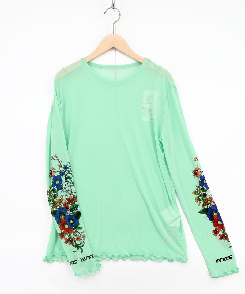 花ネコプリント袖チュールインナー-12