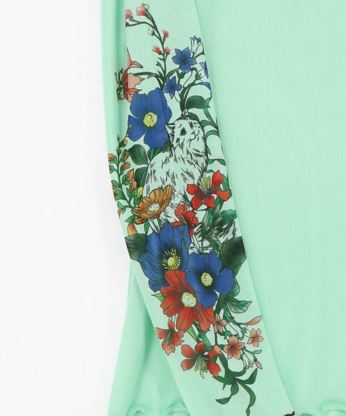 花ネコプリント袖チュールインナー-13