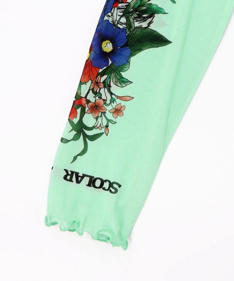 花ネコプリント袖チュールインナー-17