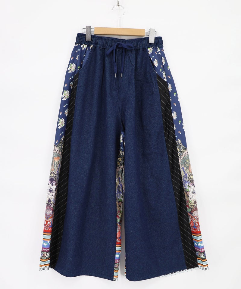 デニム×ストライプ×総柄パンツ-14