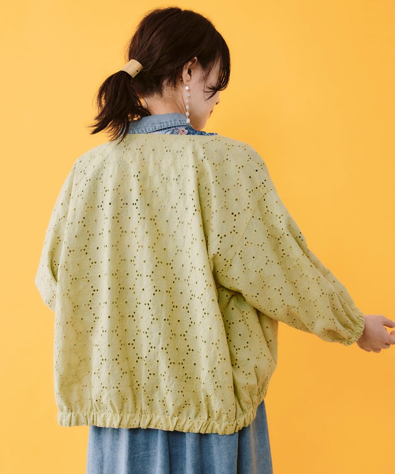 星座柄チュール×刺繍 コットンリバーシブルブルゾン-12