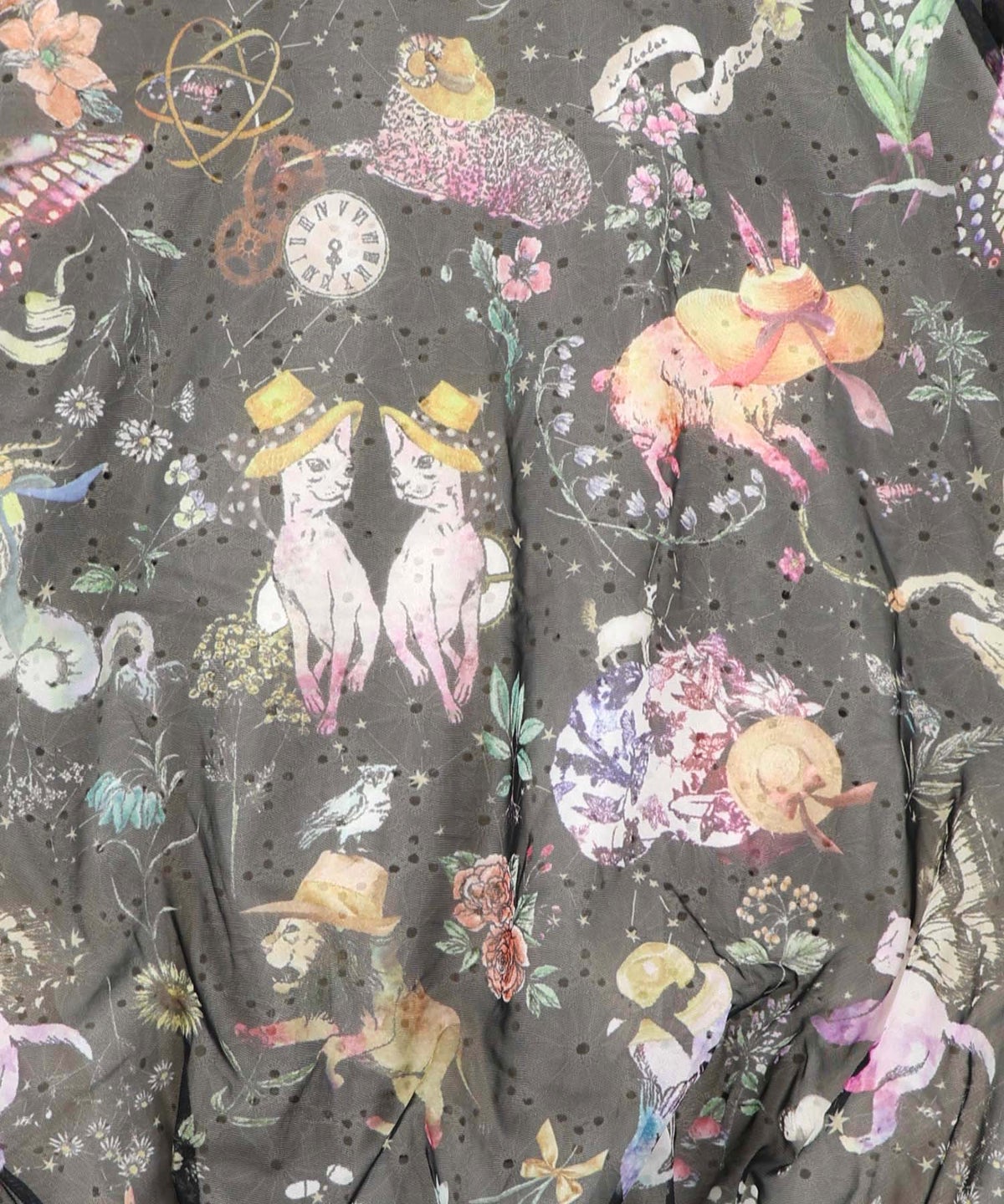 星座柄チュール×刺繍 コットンリバーシブルブルゾン-18