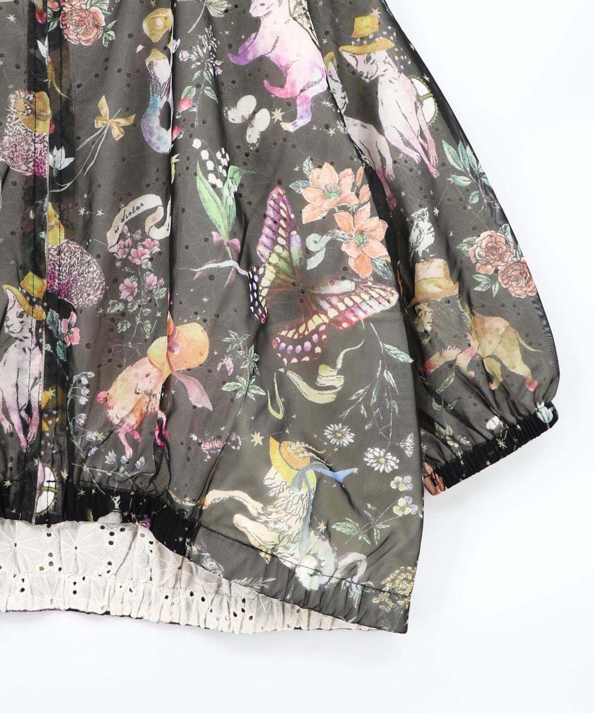 星座柄チュール×刺繍 コットンリバーシブルブルゾン-21