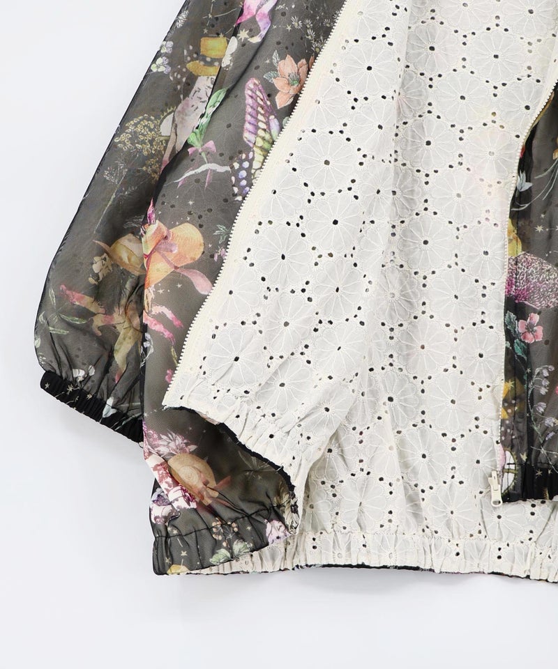 星座柄チュール×刺繍 コットンリバーシブルブルゾン-23