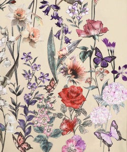 花柄シフォン×花柄生地 3D風パンツ-9