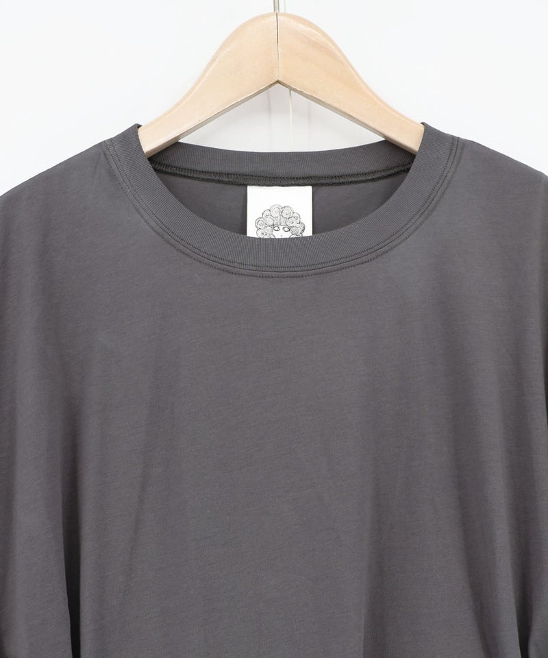 天竺×蝶柄布帛ワンピース-13