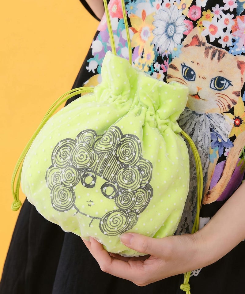 スカラーちゃんドット柄巾着ミニショルダーバッグ-2