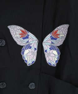 ワンポイント蝶刺繍ロング丈ジレ-17