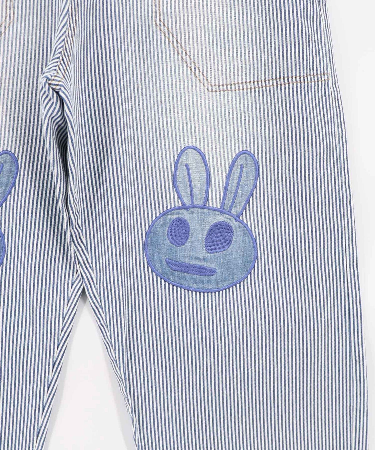 ヒッコリーorデニム 膝アップリケパンツ-21