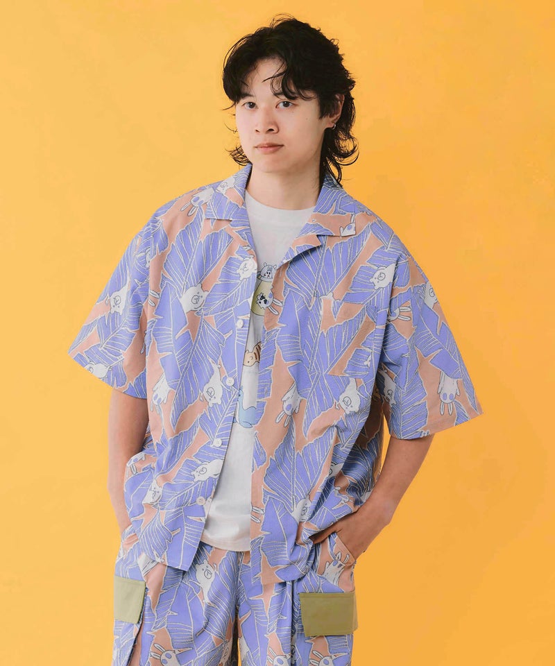 Parityキャラ トロピカルリーフ柄シャツ-1