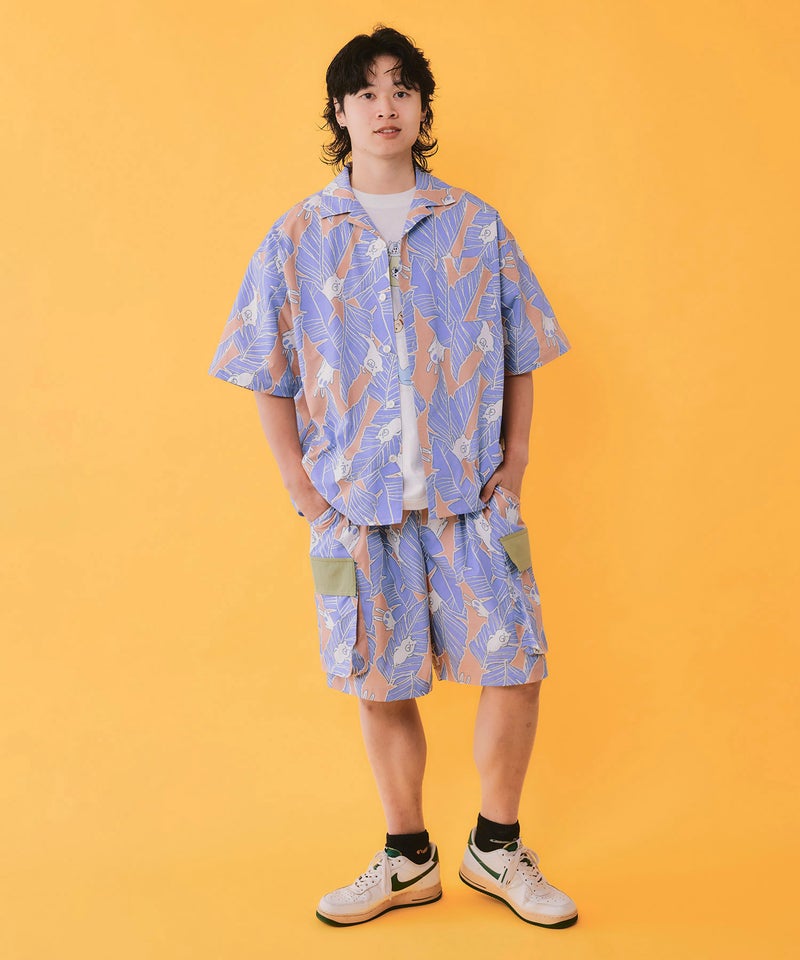 Parityキャラ トロピカルリーフ柄シャツ-2