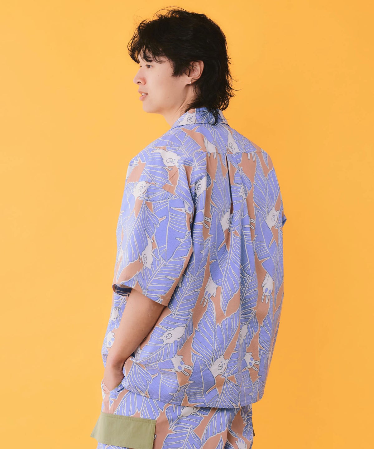 Parityキャラ トロピカルリーフ柄シャツ-4