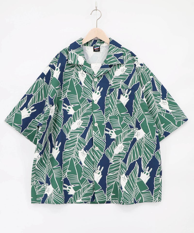 Parityキャラ トロピカルリーフ柄シャツ-14