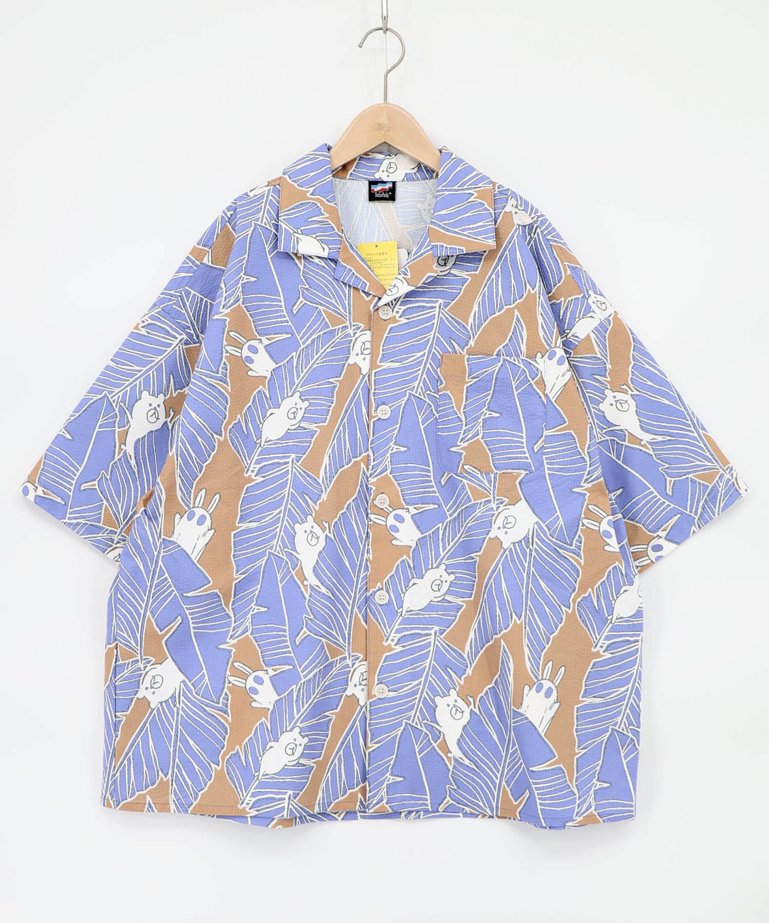 トップス KAWARA 362113：Parityキャラ トロピカルリーフ柄シャツの通販-ScoLar