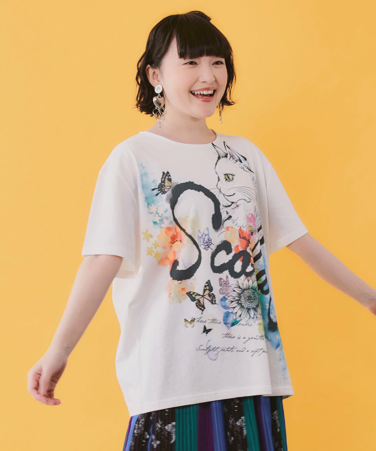 花ネコScoLarロゴ 接触冷感プルオーバー-5