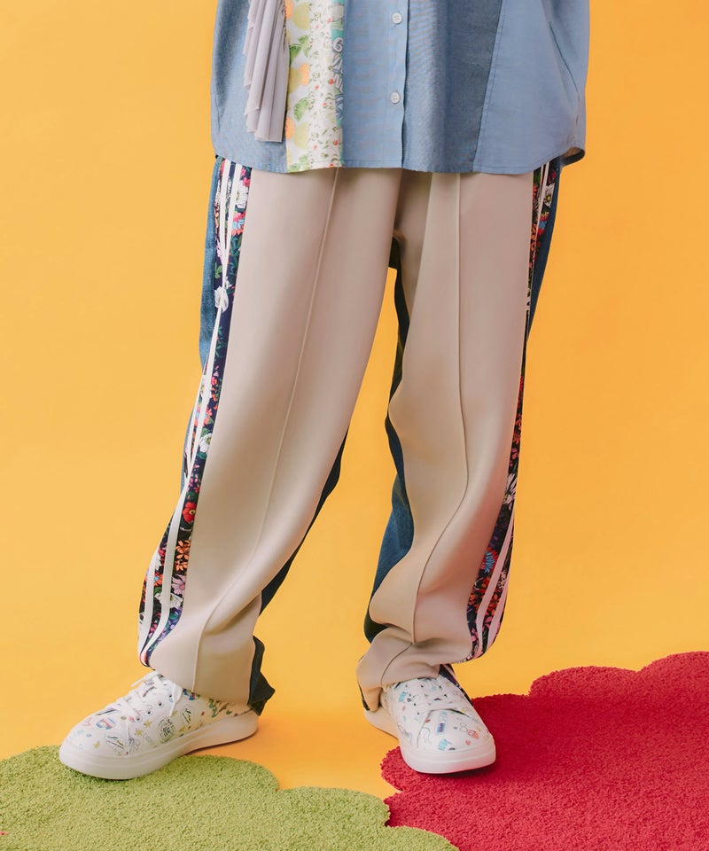 サイドライン入り ジャージ×デニムパンツ-3