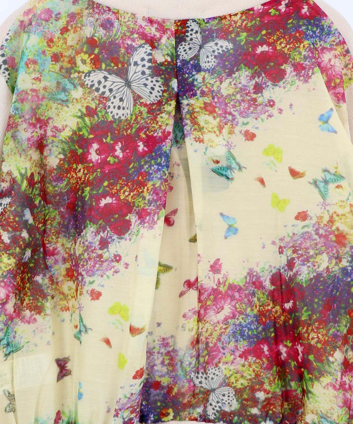 後ろ切替 花柄カーディガン-11