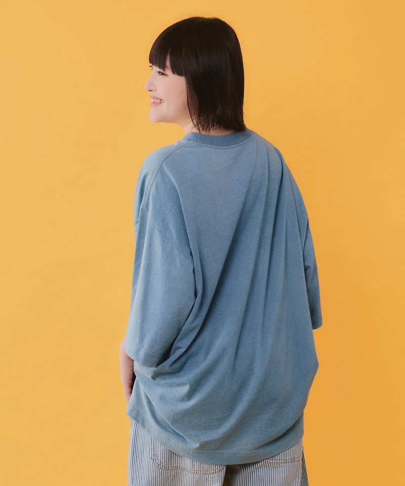ポケットからこぼれウサギ アップリケTシャツ-5