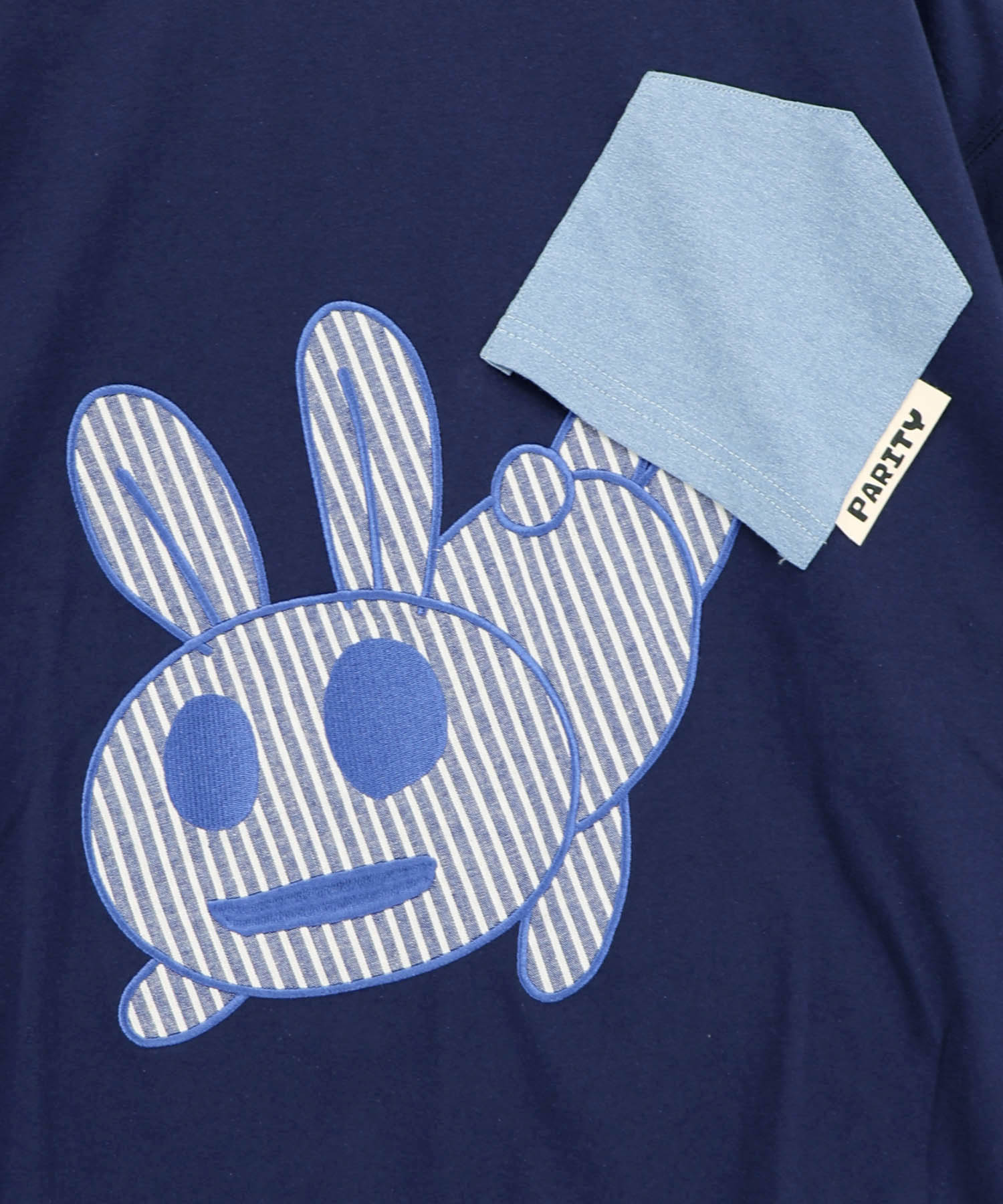 362112：ポケットからこぼれウサギ アップリケTシャツの通販-ScoLar